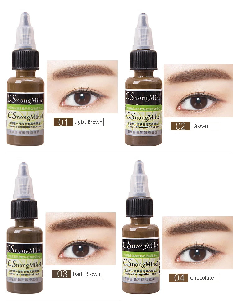 15ml Microblading Tattoo Paint Eyebrow Emulsion Tattoos Ink Liquid Permablend Pigment Permanent Makeup Micropigmentation Tint 250114
