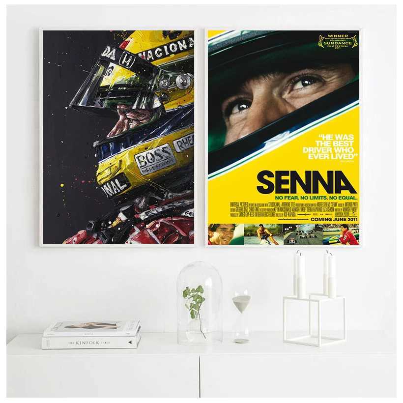Ayrton Senna F1 Form Legend Star Champion Race Car Poster Wall Art Canvas Prints Vintage Painting For This Ro Decor Y250122