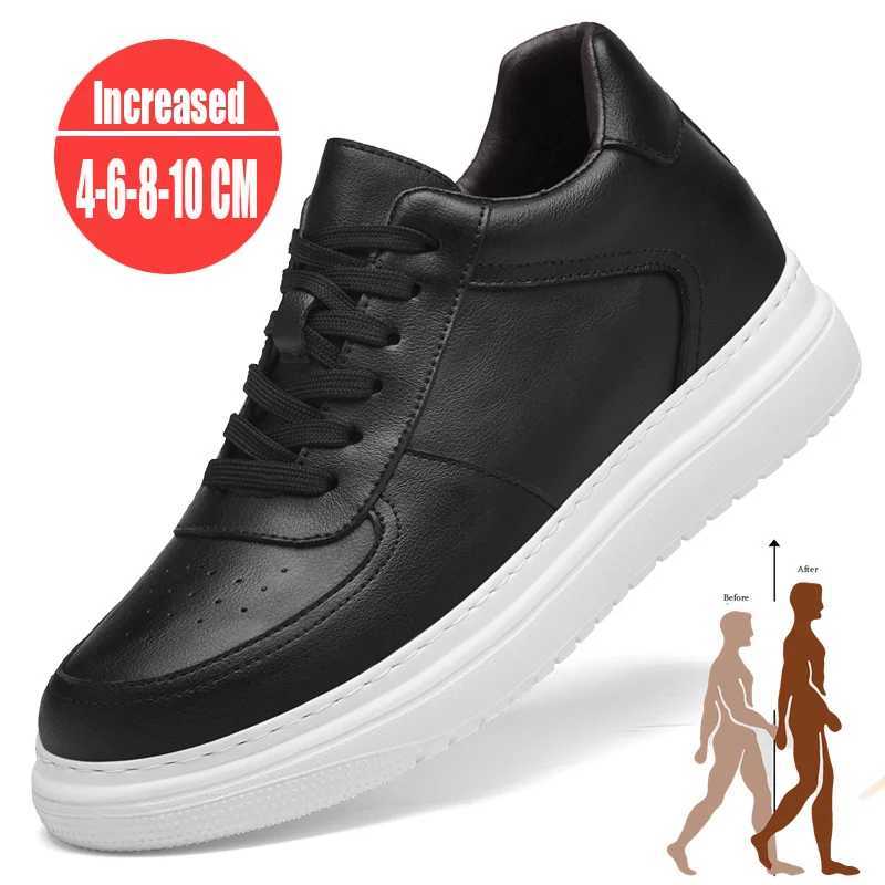 Fashion Casual Lift Sneakers Men Elevator Shoes Height Increase Inner Heightening 4-6-8-10cm Men Fashion Sports Plus Size 37-44C250123
