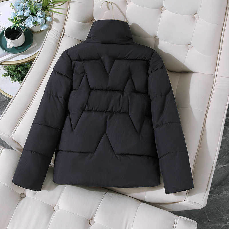 Cotton Jacket Short Womens Autumn And Winter Fashion Korean Version Womens Cotton Jacket Thick Standing Collar Small Versatile Jacket For Women Coat 2