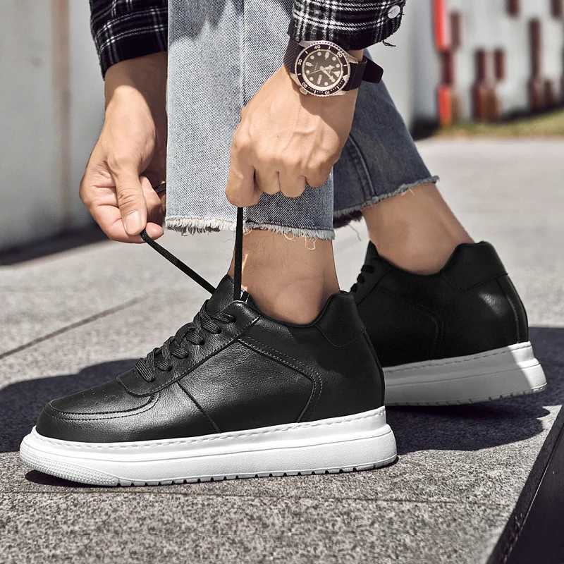 Fashion Casual Lift Sneakers Men Elevator Shoes Height Increase Inner Heightening 4-6-8-10cm Men Fashion Sports Plus Size 37-44C250123