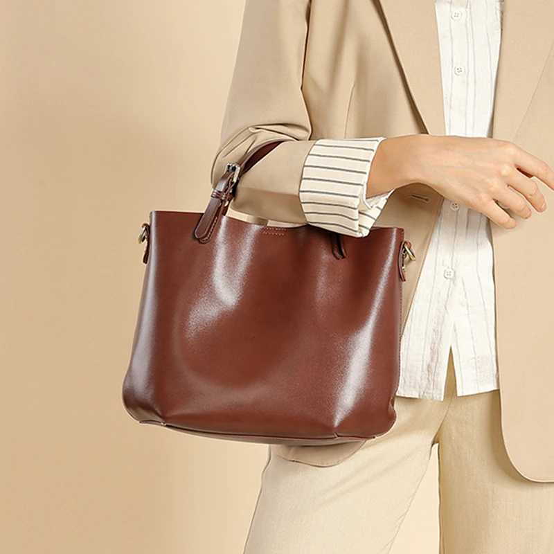 Top Quality Brand High Quality New Style Free Delivery Designer Bag Shoulder Handbags: Premium Leather Bucket Crossbody Bag For Women - Large Capacity