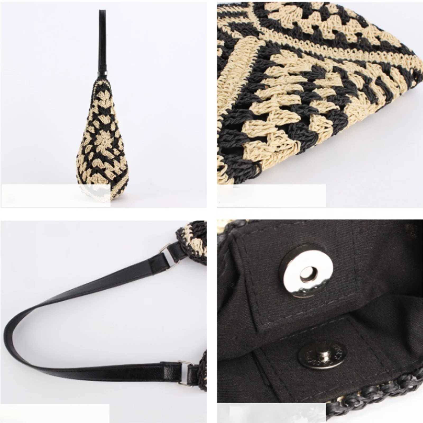 2025S Women Str Large Capacity Vintage Vacation Bag Everything Casual Handbag Designer Hollow Summer Beach Ba250222 Shoulder crossbody bag women bag