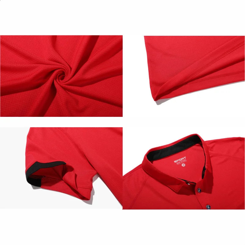 Quick Drying Short Sleeved Polo Shirt Golf Company Group Breathable Lapel Sports 8Color Large 250113Z