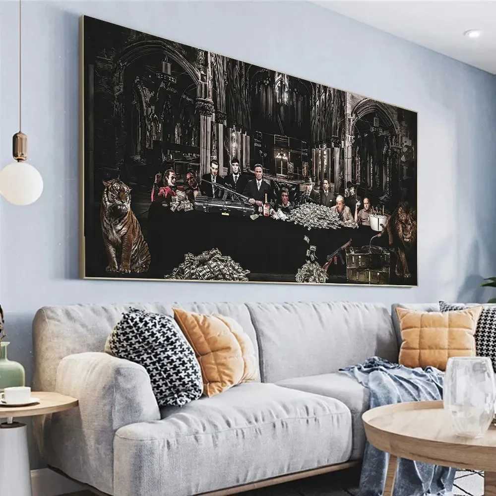 ic Movie Legends Gangsters Poster and Print Canvas Wall Painting Art Godfather Character Picture For Living Ro He Decor Y250122