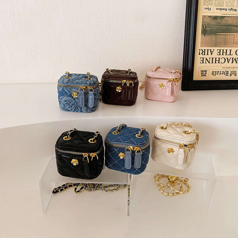 Mini Crossbody Golden Ball Square Box Design, hot Versatile Camellia Small Waste Bag - Perfect for Everyday Use
