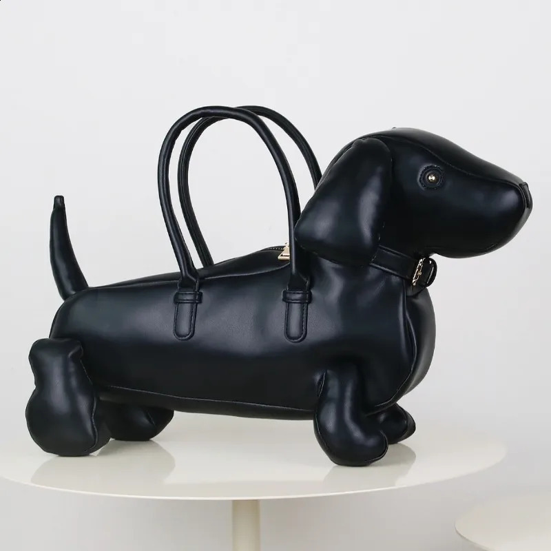 Womens Fashion Creative Cute Dachshund Handbag PU Soft Leather Shoulder Messenger Bag 250110