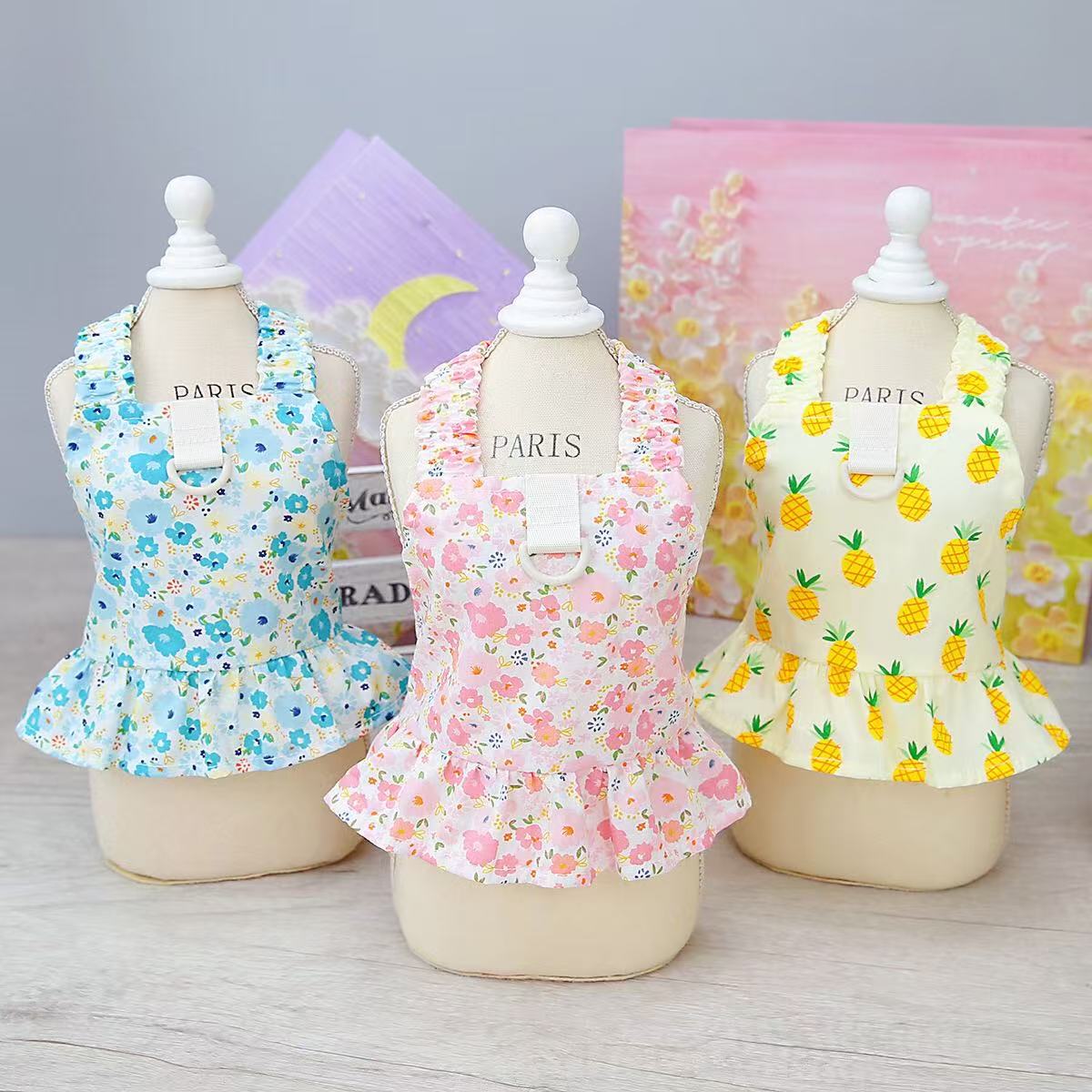 Pet Clothing, Pet Dog Strap Princess Skirt, Pet Dog Clothing Spring/Summer New Collection, 23 Short Board Chest Back Skirt