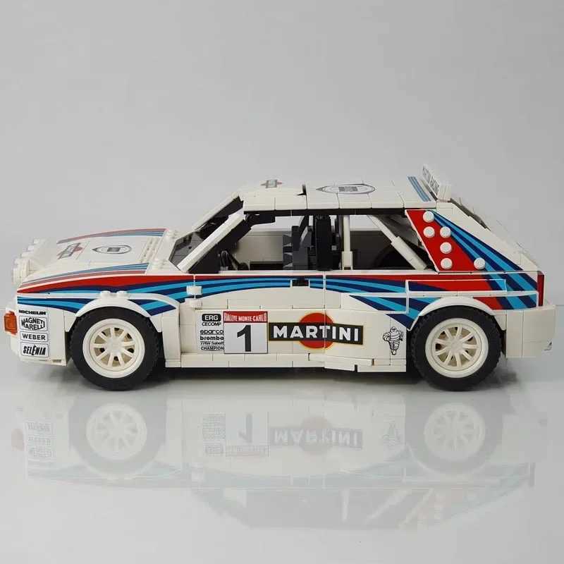 New MOC-141377 Delta Integrale Rallye Monte Carlo Version Racing Car Model Technical Building Block Toys for Boys Birthday Gifts Z250122