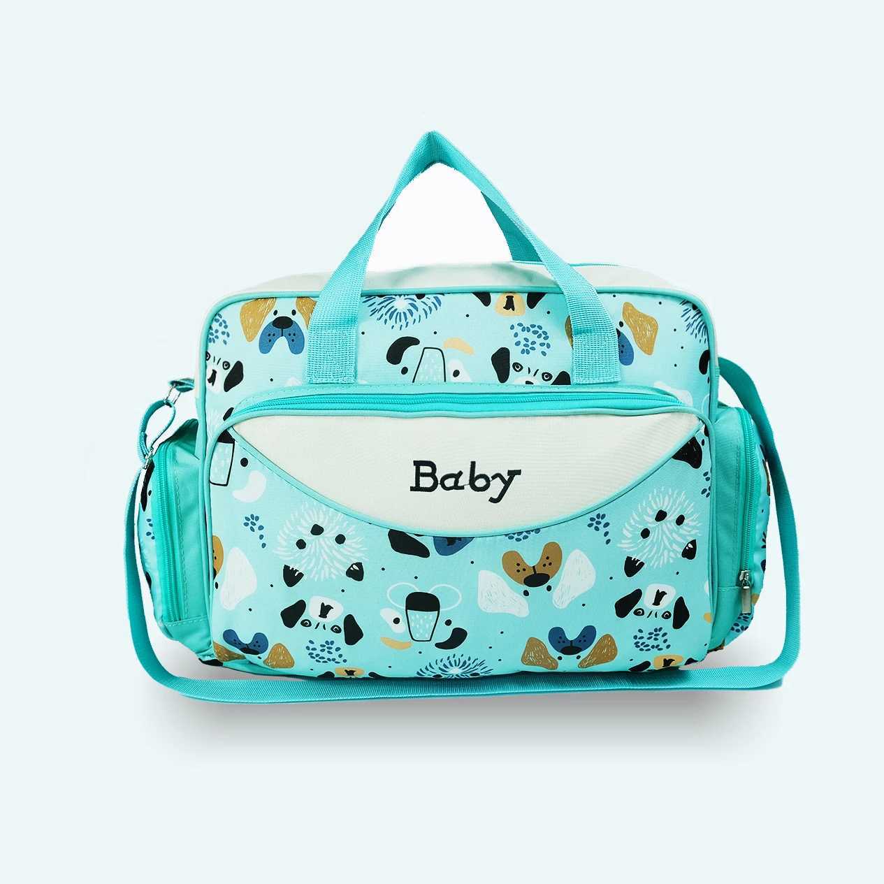 Lightweight Large capacity fashion waterproof cartoon bear One shoulder oblique span bag Mom bag portable mommy bag diaper bagC250326