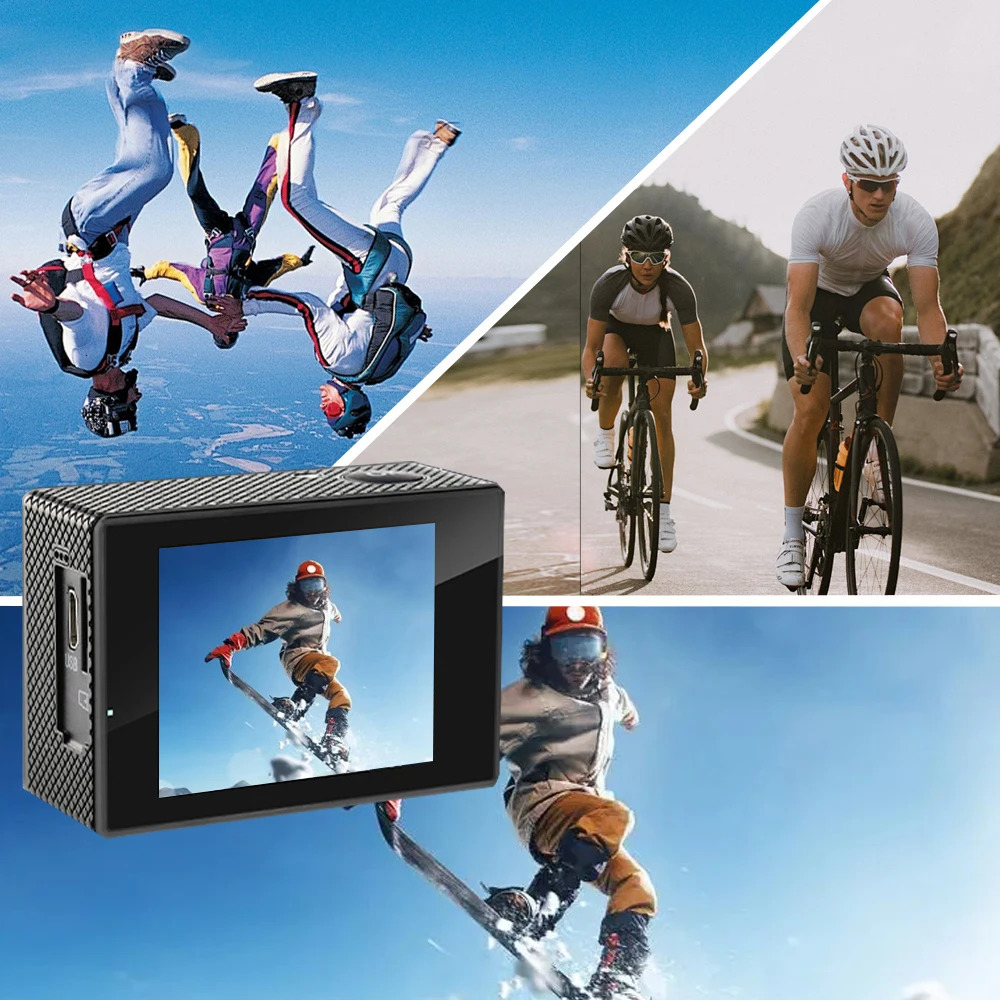 4K Action Camera 1080P/30FPS WiFi 2.0 170D Underwater Waterproof Helmet Video Recording Camera Sports Cameras Outdoor Mini Cam 250121
