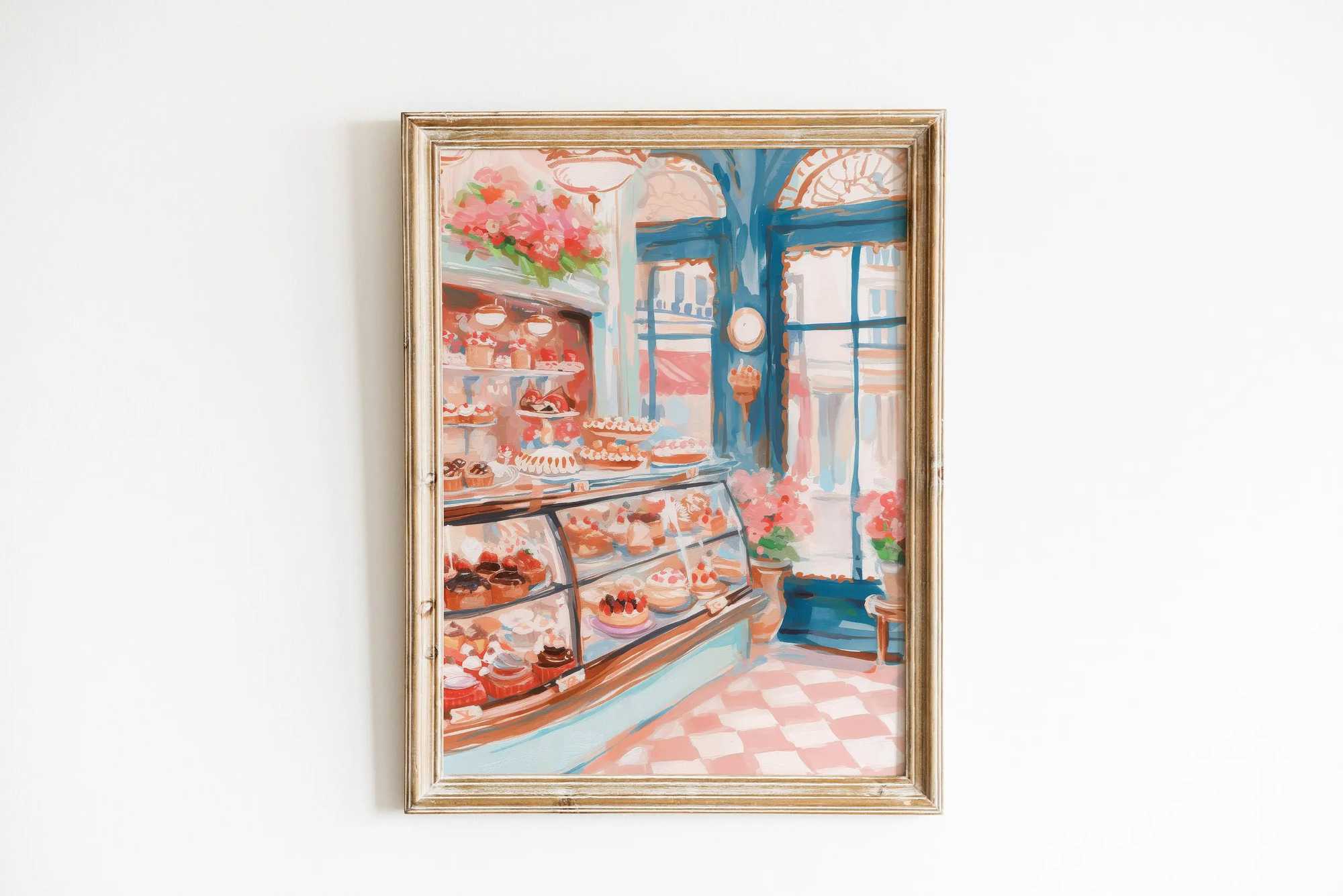 Cake Bakery Cafe kitchen Cupcake Strawberry Poster Wall Art Pictures Canvas Painting A Decor Gift Y250122