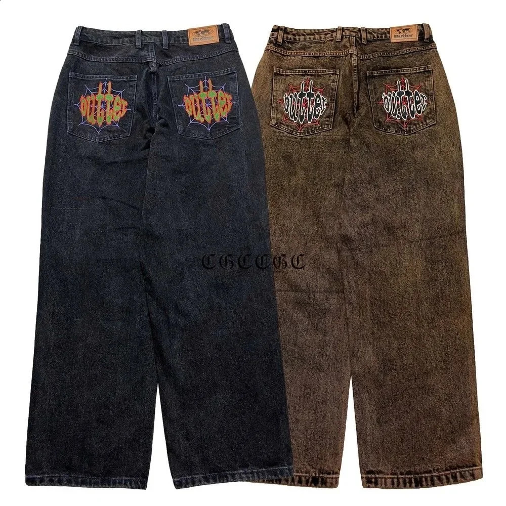 Australian Skateboard Jeans Butter Goods Hip Hop Skating Hip Hop Wearing Heavy American Retro Embroidered Skateboard Men Pants. 250116