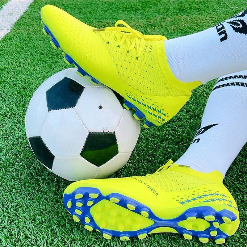 2024 Men's Shoes Large Size Ultralight Football Boys Sneakers Non-Slip AG/TF Soccer Cleats Ankle Boots Unisex