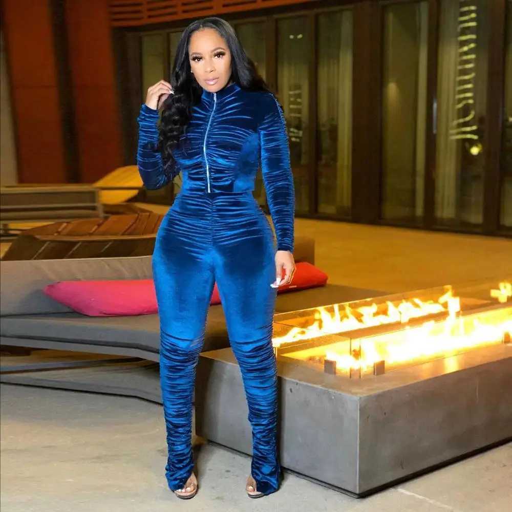 Women's Two Piece Pants two piece women sets tracksuit two piece set sweatsuits for women club outfits for female clothing stacked sweatpants out
