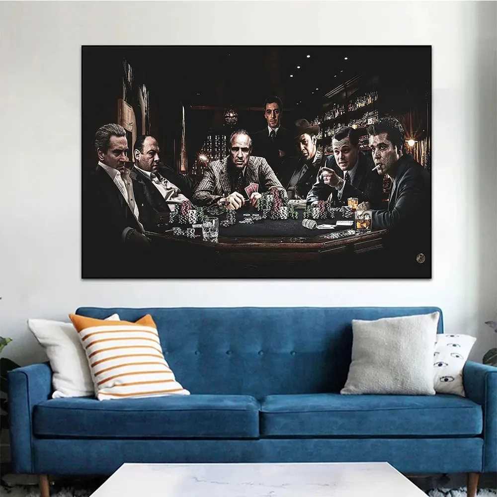 ic Movie Legends Gangsters Poster and Print Canvas Wall Painting Art Godfather Character Picture For Living Ro He Decor Y250122
