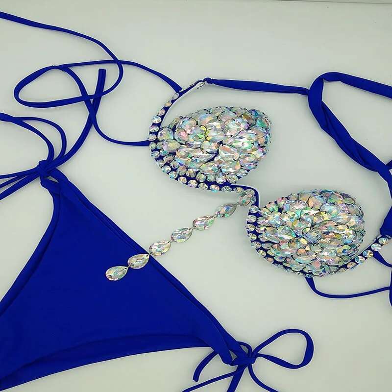 2020 Venus Vacation New Tassels Bikini Set Rhie Swimwear Dia Swimsuit Bandage Bathing Suit Bg Stones Beachwear