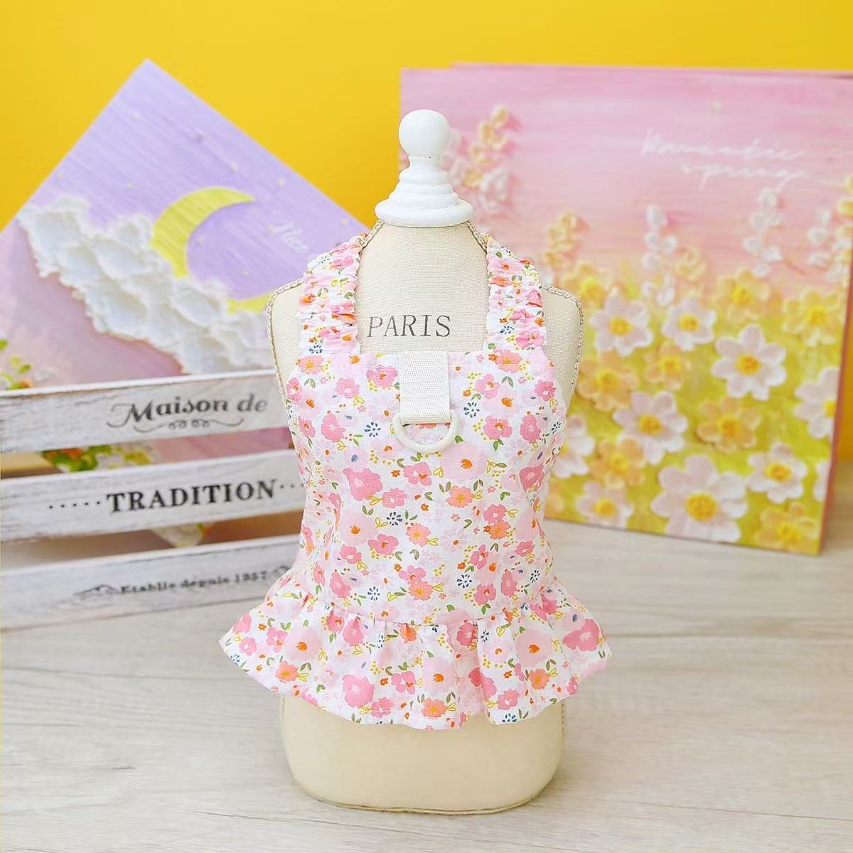 Pet Clothing, Pet Dog Strap Princess Skirt, Pet Dog Clothing Spring/Summer New Collection, 23 Short Board Chest Back Skirt