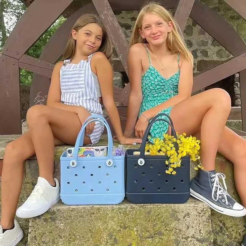 EVA Handbags Waterproof Beach Large Capacity Bag Multi-Purpose Storage Bags Women Fashion Outdoor Basket Shopping BagsC250122