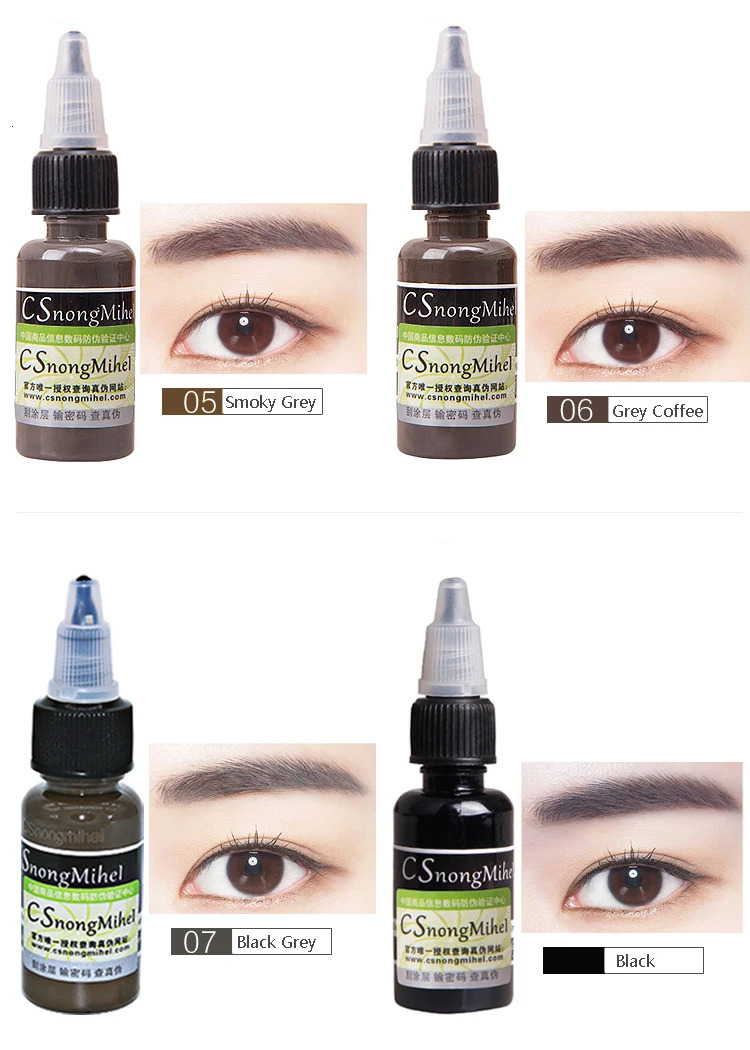 15ml Microblading Tattoo Paint Eyebrow Emulsion Tattoos Ink Liquid Permablend Pigment Permanent Makeup Micropigmentation Tint 250114