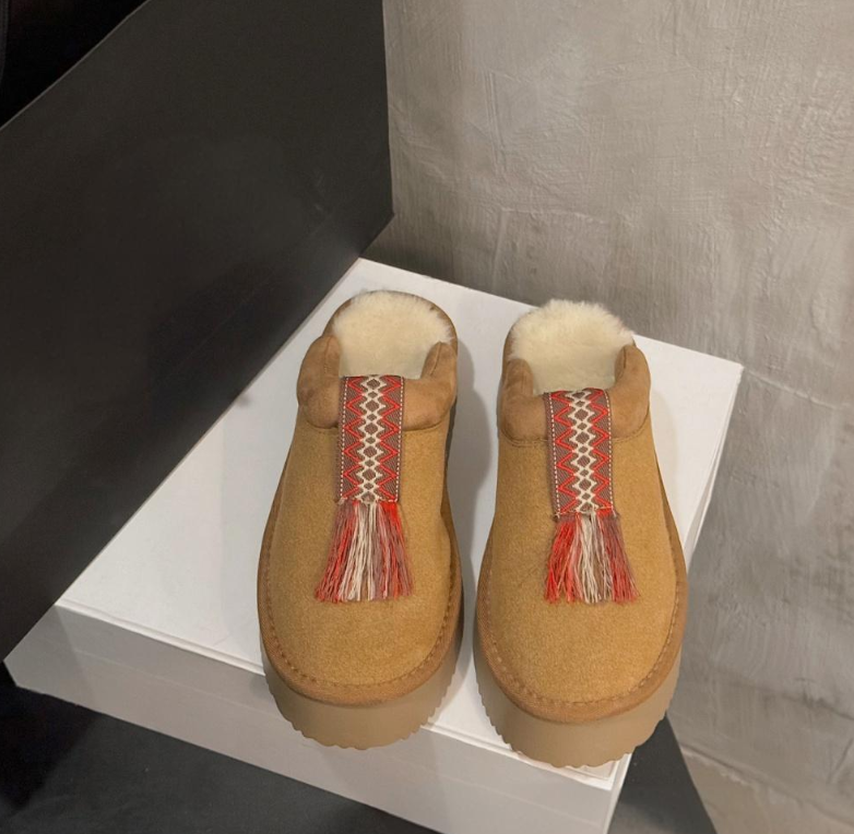 Women Slippers Plush hot Warm Thick Sole Indoor Wear Simple Style Versatile Triple Brown Free shipping