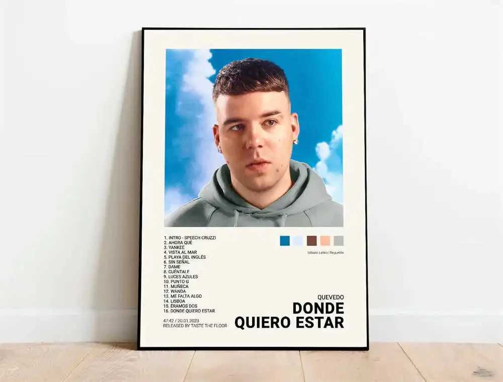 Nordic Rapper Qudo Poster Aesthetics Mora Feid Ela Carrion Rauw janDro sic Album Canvas Print Wall Art Ro Decor Y250122