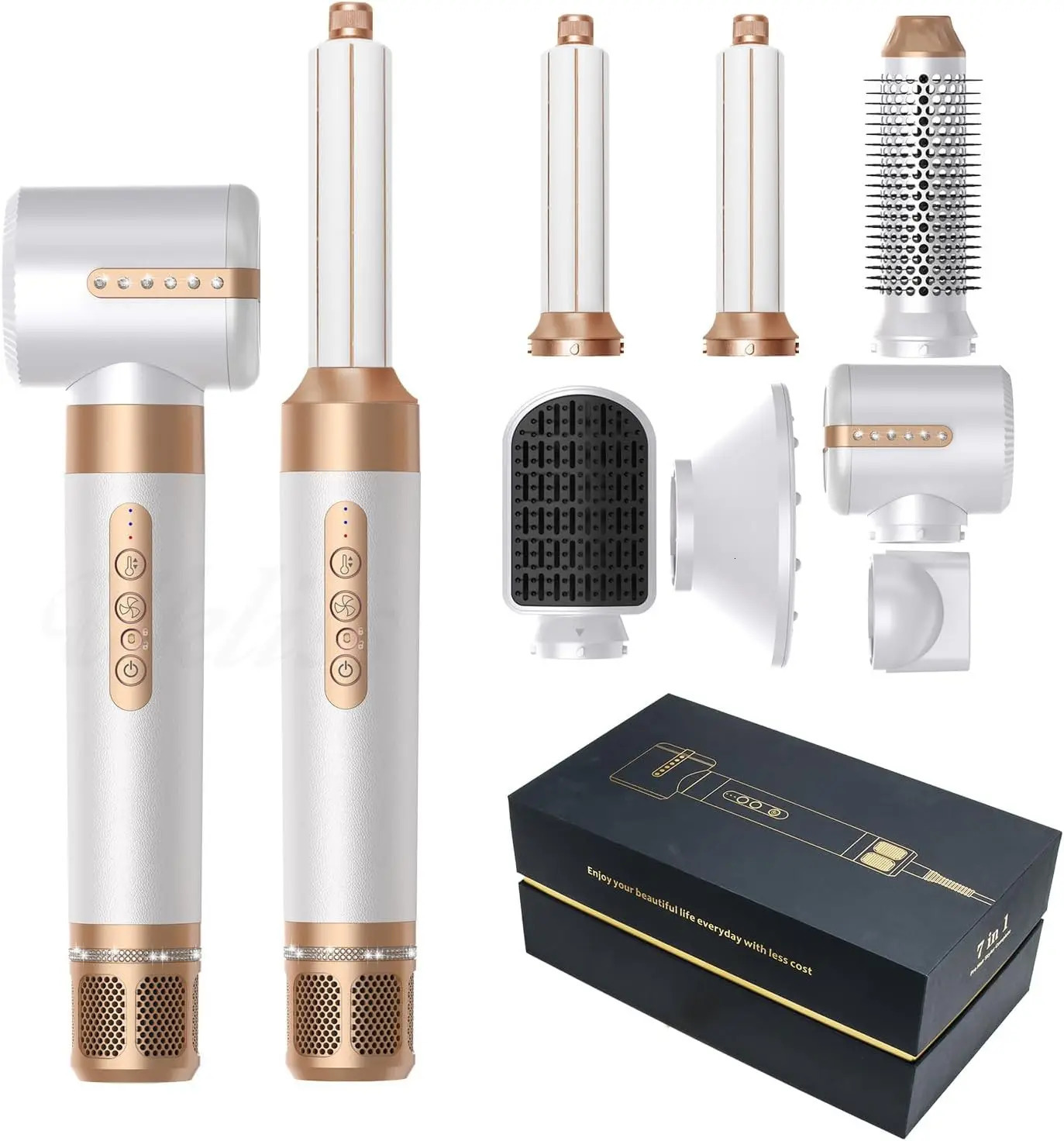 Dryer Hair Tools Set 7 in 1 Styling Drying System Professional Brush Wrap Air Curling Wand 250120