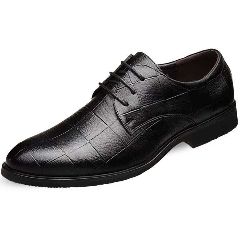 Spring new leather shoes men business dress best man big size shoes with leisure wedding shoes 39-44