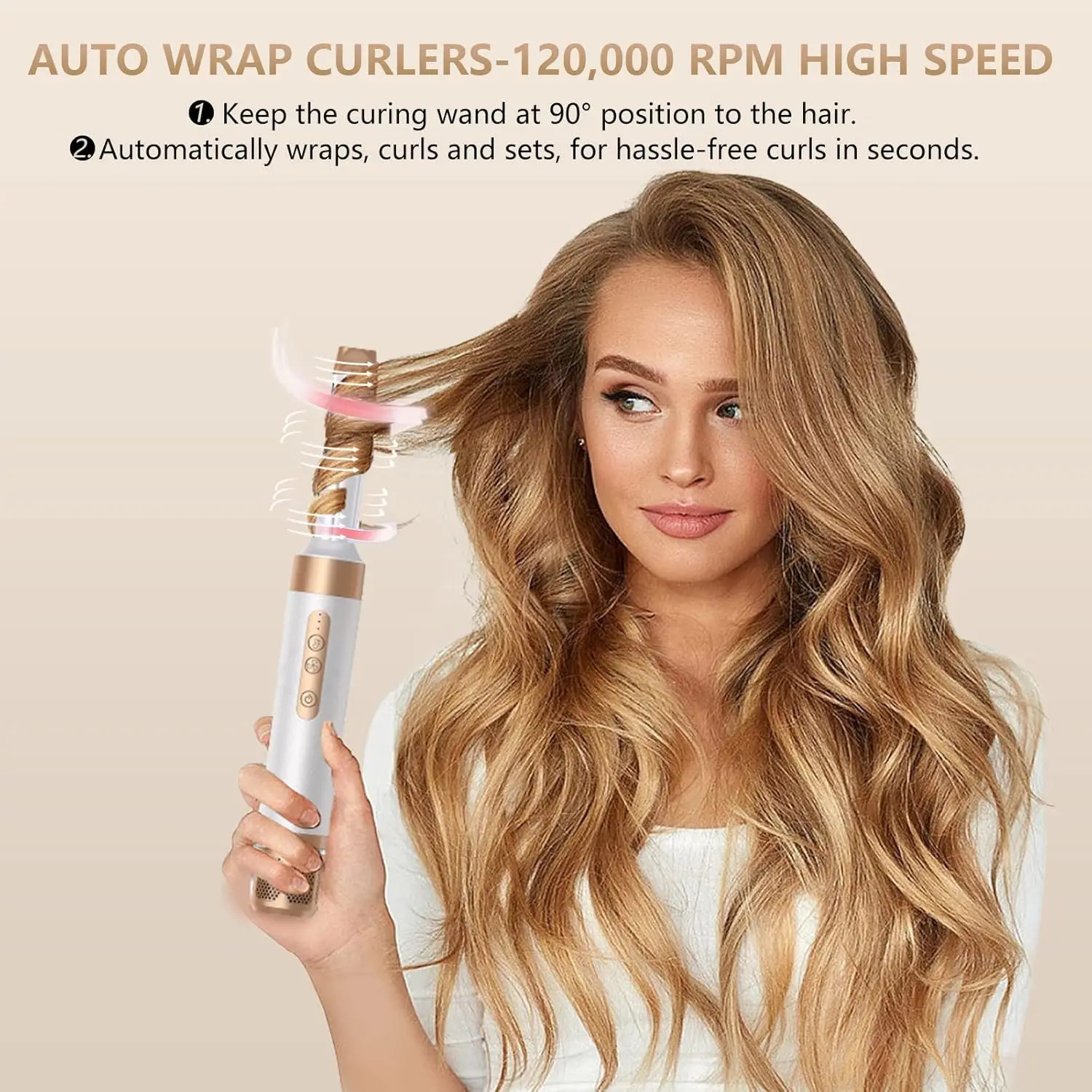 Dryer Hair Tools Set 7 in 1 Styling Drying System Professional Brush Wrap Air Curling Wand 250120