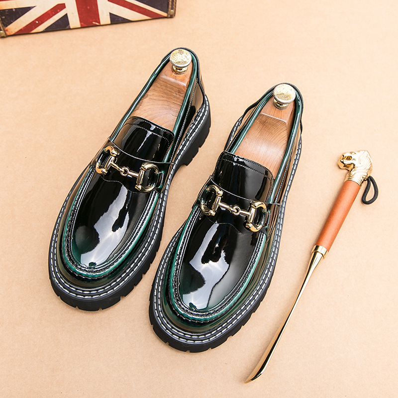 Classic Men's Patent Leather Dress Shoes: Round Toe Formal Shoes for Business, Weddings & Special Ocns