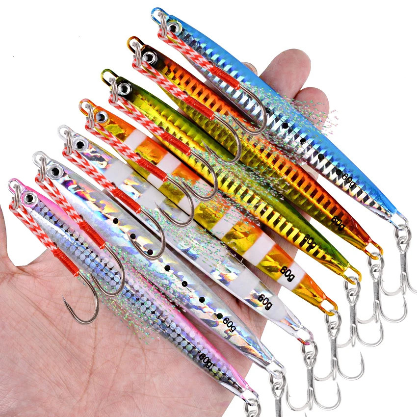 35pcs Super Long Metal Casting Jigs Fishing Lures 7G-60G Shore Cast Jigging Pesca Spoon Jig Sea Saltwater Fishing Lure Tackle 250121