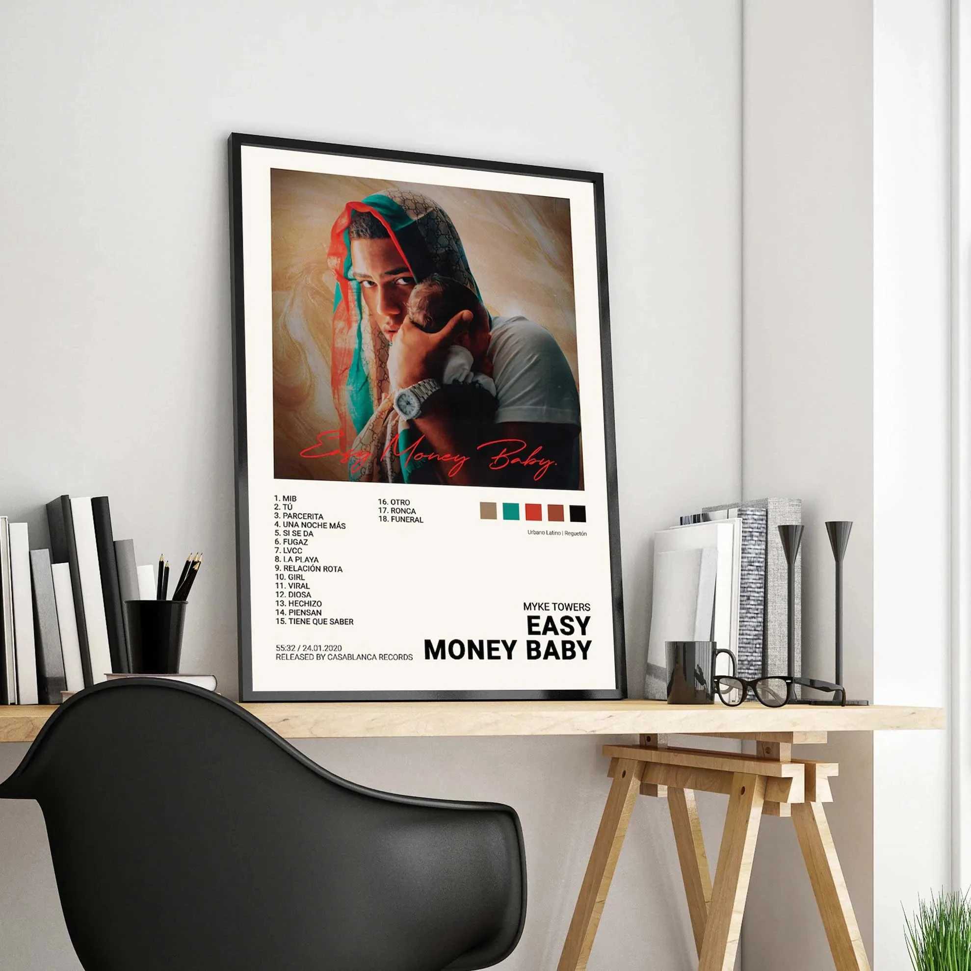 Nordic Rapper Qudo Poster Aesthetics Mora Feid Ela Carrion Rauw janDro sic Album Canvas Print Wall Art Ro Decor Y250122