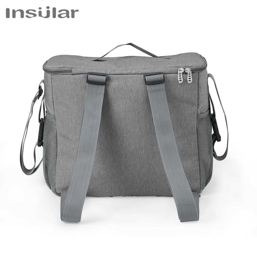 Insular Mommy Diaper Bags Mother Large Capacity Travel Nappy Backpacks with Anti-loss Zipper Solid Baby Maternity Nursing BagsC250326