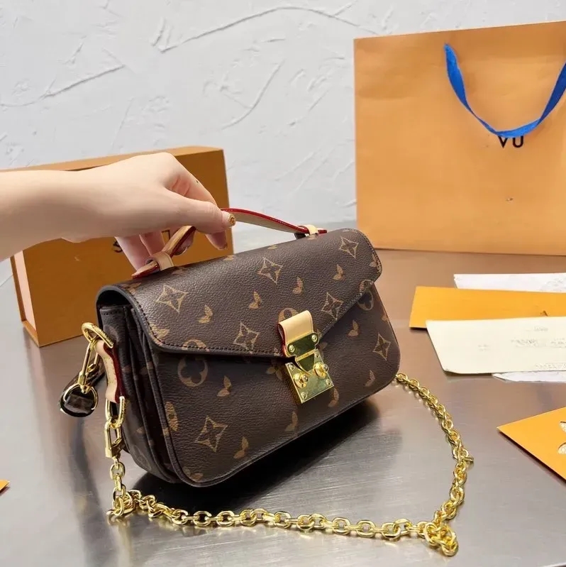 10A High Quality Pochette East West Metis Vintage Luxury Designer Bag Handbags Clutch Leather Classic Chain Bag Shoulder Bags Fashion Crossbody Womens Bags m7801