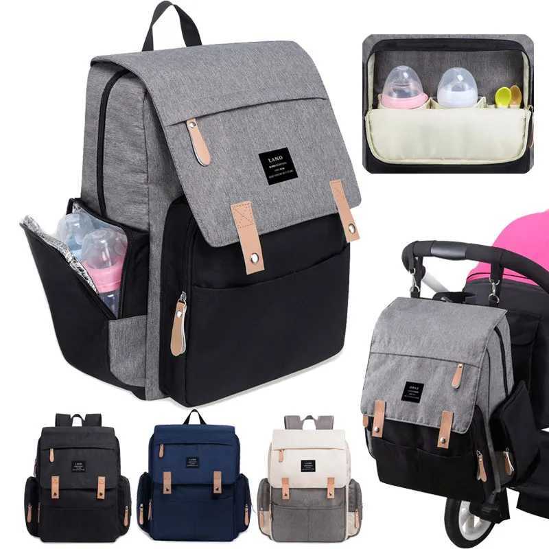 LAND Mommy Diaper Bags Landuo Mother Large Capacity Travel Nappy Backpacks with Changing Mat Convenient Baby Nursing BagsC250326
