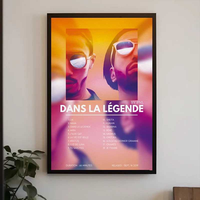 French Rapper J Singer Poster Dans La Lgende De PNL sic Album Print Canvas Painting Wall Picture He Decor Gifts Y250122