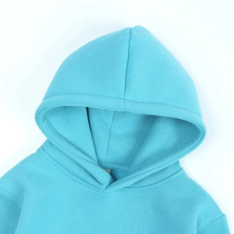 Childrens Clothing Kids Boy Hoodies 1-7 Years Autumn Winter Girls Casual Solid Color Hooded Sweatshirt Tops 250121
