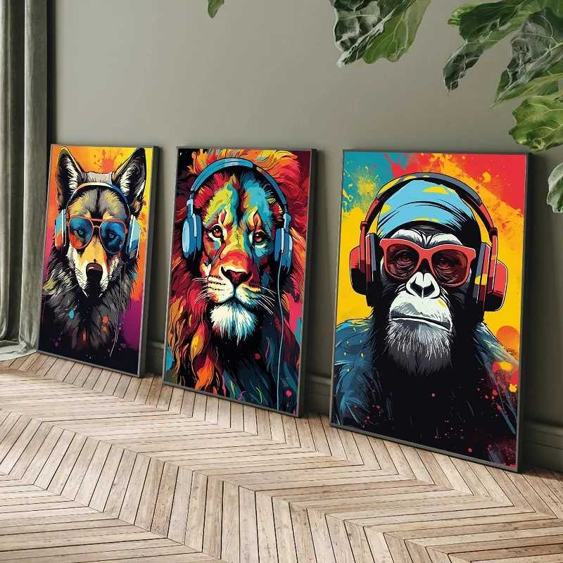 Graffiti Dog phone Gaming Posters Prints Canvas Painting Wall Art Picture for Teen Ro Gamer Gift Game Decor Y250122