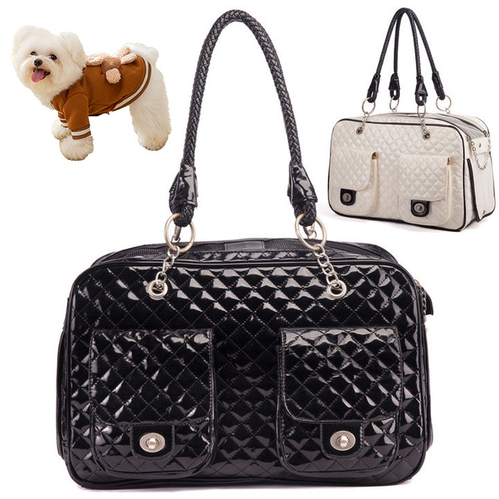 Designer Carrier Dog Bag Cat Carriers Case Pet Handbags ic Net Practical Travel Outdoor Web Beige Ebony Canvas Mesh Window Free shipping
