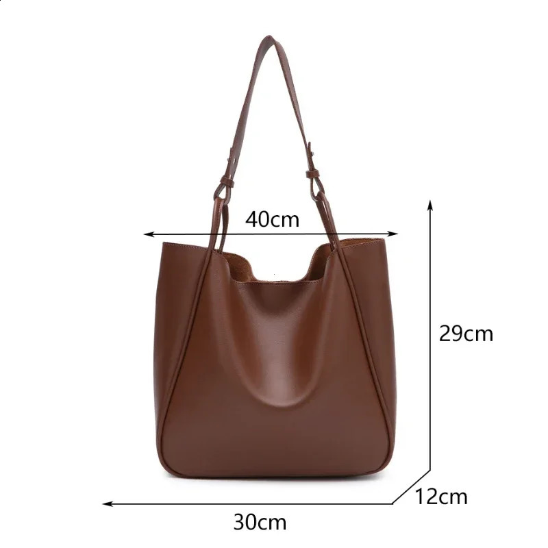 Tote Bag Woman 2025 Trend Large Capacity Female Shoulder Bag High Quality Leather Simple er Woman Handbag Purse 250121
