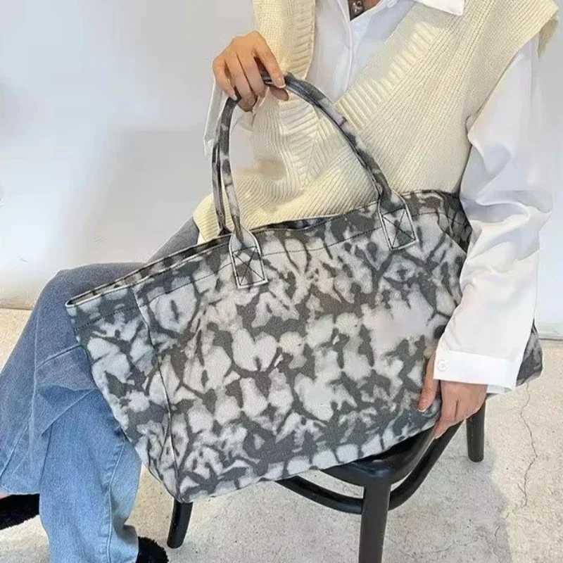 1 mini large capacity sports fitness yoga handbag canvas handbag unisex shoulder bag reusable shopping bag Y250121