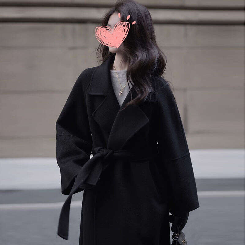 This Year's Popular For Women In Autumn And Winter Is A Knee Length Korean Style Short Woolen Coat
