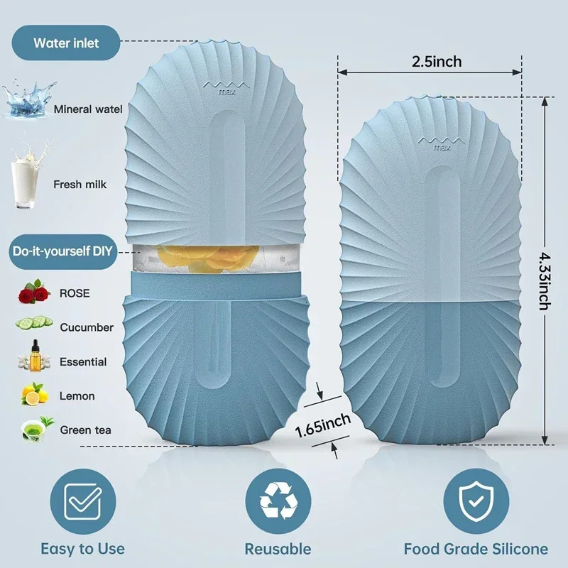 Ice Face Roller Ice Cube Beauty Massage Silicone Ice Mold For Eye Puffiness Ice Facial Roller Shrink Pores 250117