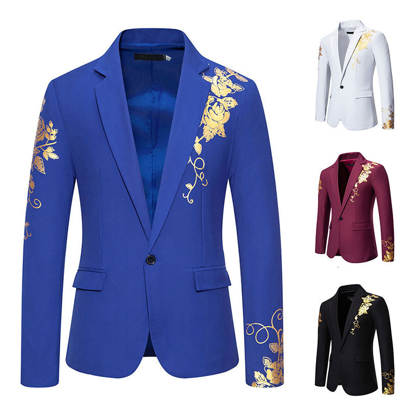 suits for men designer 2024 spring/summer new men's hot stamping suit jacket european men's casual dress suit 04b