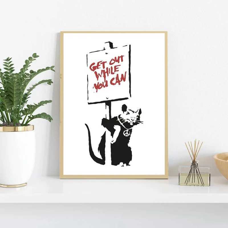 Banksy Street Graffiti Decorative Canvas Painting Girl with Balloon Follow Your Dreams Art Poster PrintsRoom Wall DecorC250122