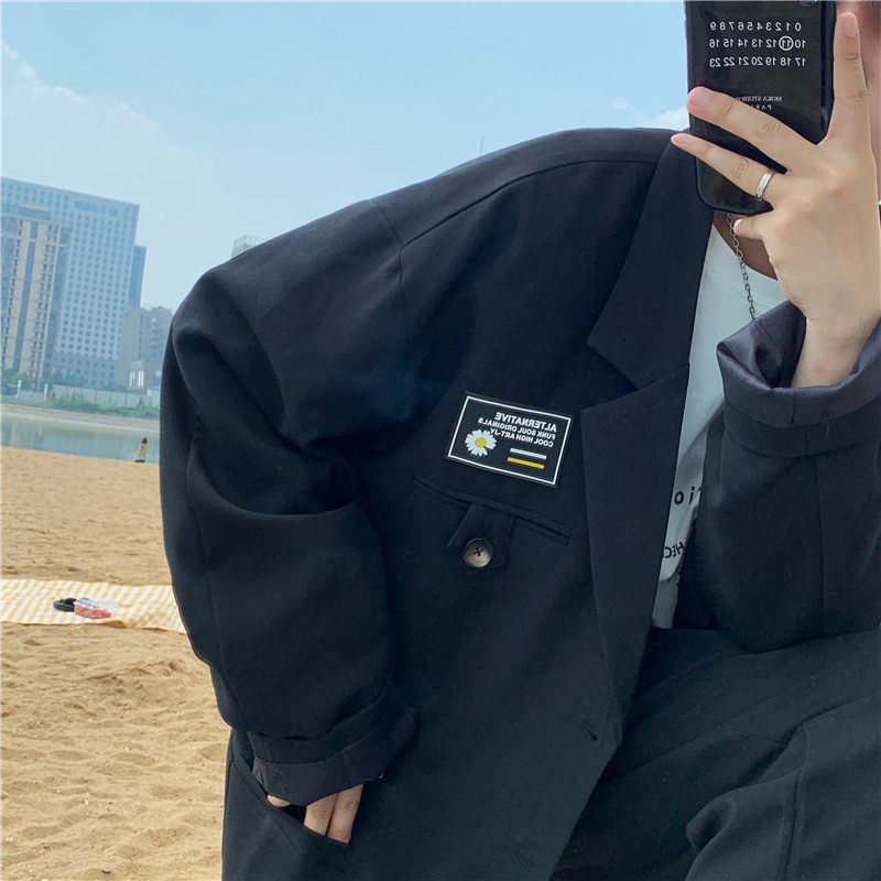 D121Handsome Student Suits Loose-Fit Korean Inspired Men's Outfit