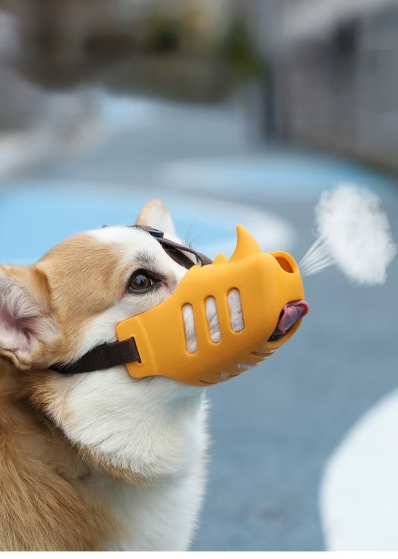 Dog muzzle, basket muzzle for biting, chewing and removal, humane cage muzzle, ideal for grooming and training large aggressive response dogs