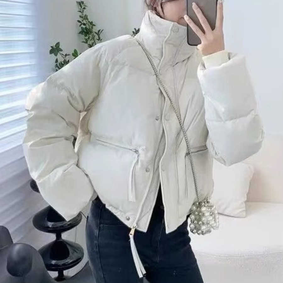 Cream Colored Bread Jacket Down Jacket Womens High-end Womens Winter Jacket Korean Version Duck Down Jacket Womens Pinghu Short Style Women Jackets Co