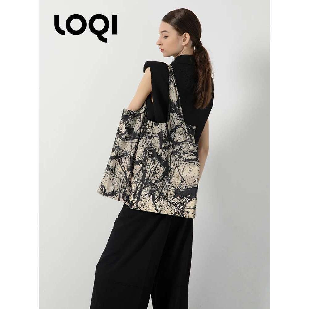 Women Handbags Famous Painting Reusable Designer Stylish Shoulder Lightweight Folding Shopping Bag