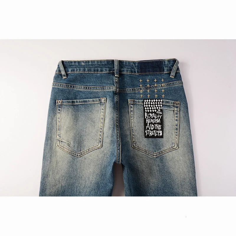 Color 3018 The s Mens Quality Distressed Skinny Ripped Jeans Pants 250116